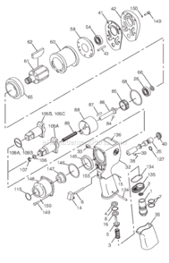 Page A Diagram and Parts List for CP6760 T025311 Chicago Pneumatic Wrench